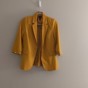 Canary yellow business work blazer